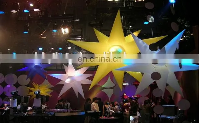 Party/Wedding/Club decorative lighting inflatable star, LED christmas inflatable star for ceiling hang