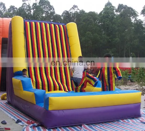 inflatable hooks & loops fastener wall, outdoor sport games equipment Inflatable Climb Sticky Wall