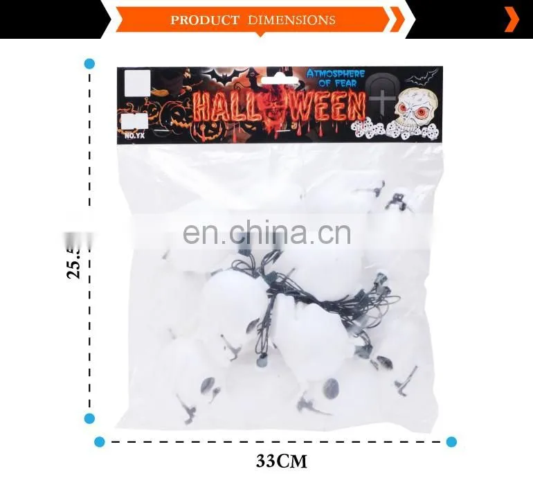 fashion popular multicolored light string skull ghost halloween party decoration for sale