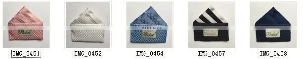 2016 New Launch 100% Silk Pocket Square Custom Design in Gift Box