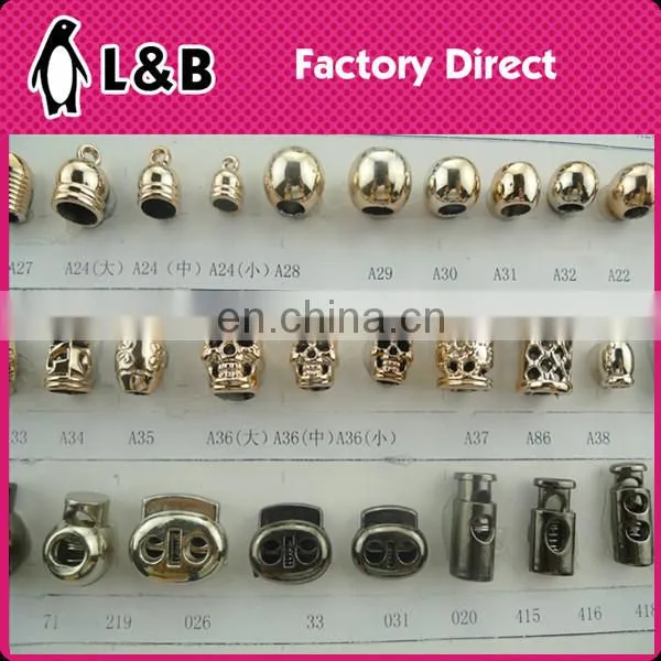 fashion 2015 silver color 4*20mm ends fastener metal gold clasp for cord ends