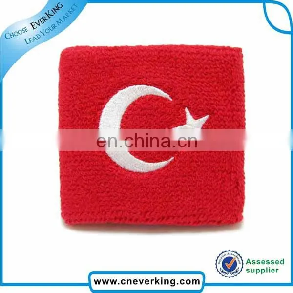 Cotton material custom terry wristbands