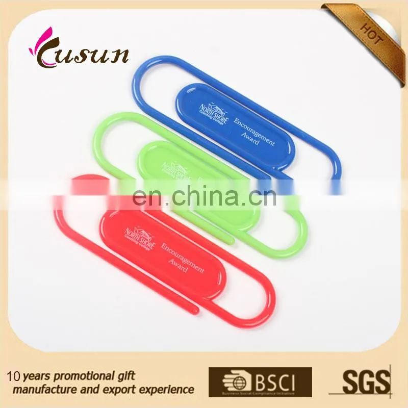 BSCI Promotional High quality best price customized bookmarks plastic clips