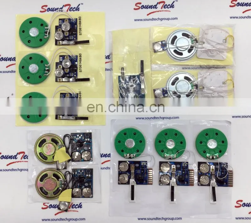 Wafer press trigger sound module for greeting card