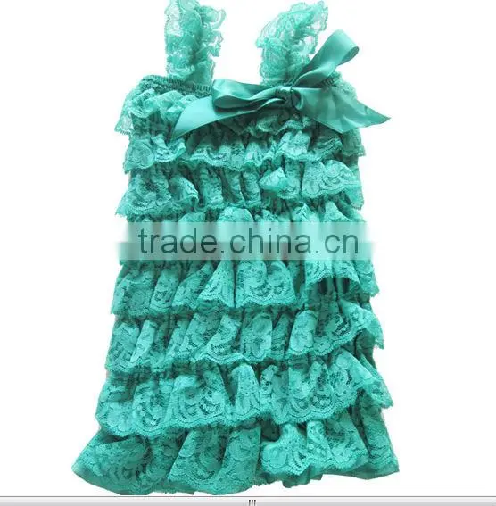 2014Baby Ruffle Lace Petti Rompers W/Straps Newborn/Infant/Toddler Photo Prop