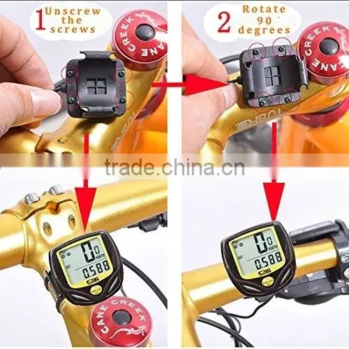 Multi Functions Wireless Cyclocomputer, Waterproof Cycling Bike Odometer Bycicle Speedometer