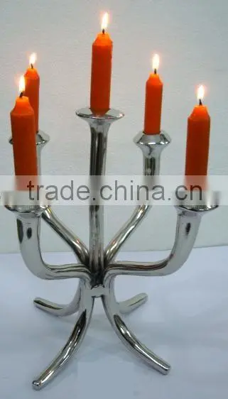 Nickel Plated Wedding Candelabra For Wedding Decor