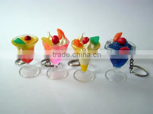 2015 Popular High Quality Keychain, Manufactory Custom Ice Cream Metal Keychain