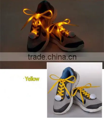 2016 Gift LED Shoe Laces Light Flashing Shoelaces Flat Laces Fashion Creative Gift