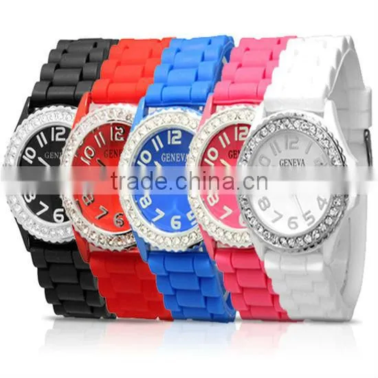 new fashion geneva 10 colors watch crystal