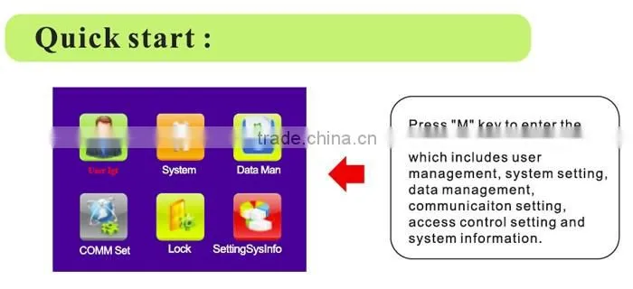 HSY-F801 Hours of absence input and output devices reading card fingerprint access control and time attendance