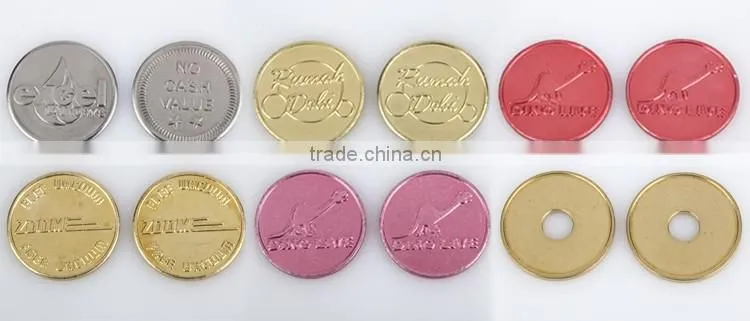 Creative design high quality RoHS Gold, Silver vending game machine token