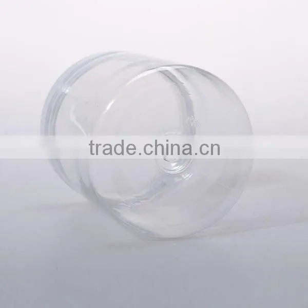 Hot selling PET plastic bottle/tins transparent plastic pot/food cans