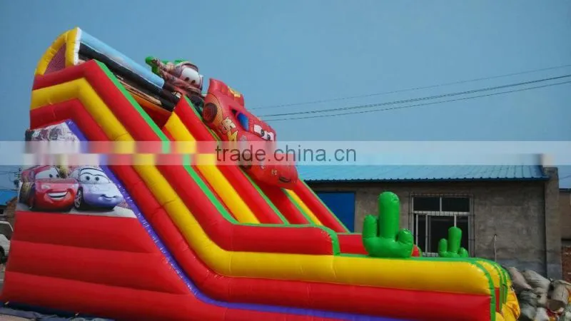 Car Inflatable Bounce House With car theme Inflatable Water Slide