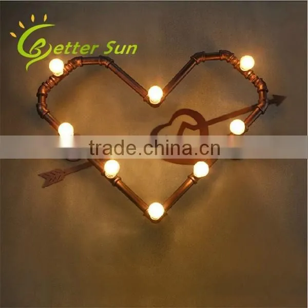Loft Glass Shade Wall Sconce Bedside Vintage Solar Wall Light for Corridor