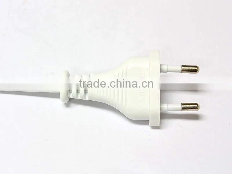 EU 2 prong power cord plug of VDE approval
