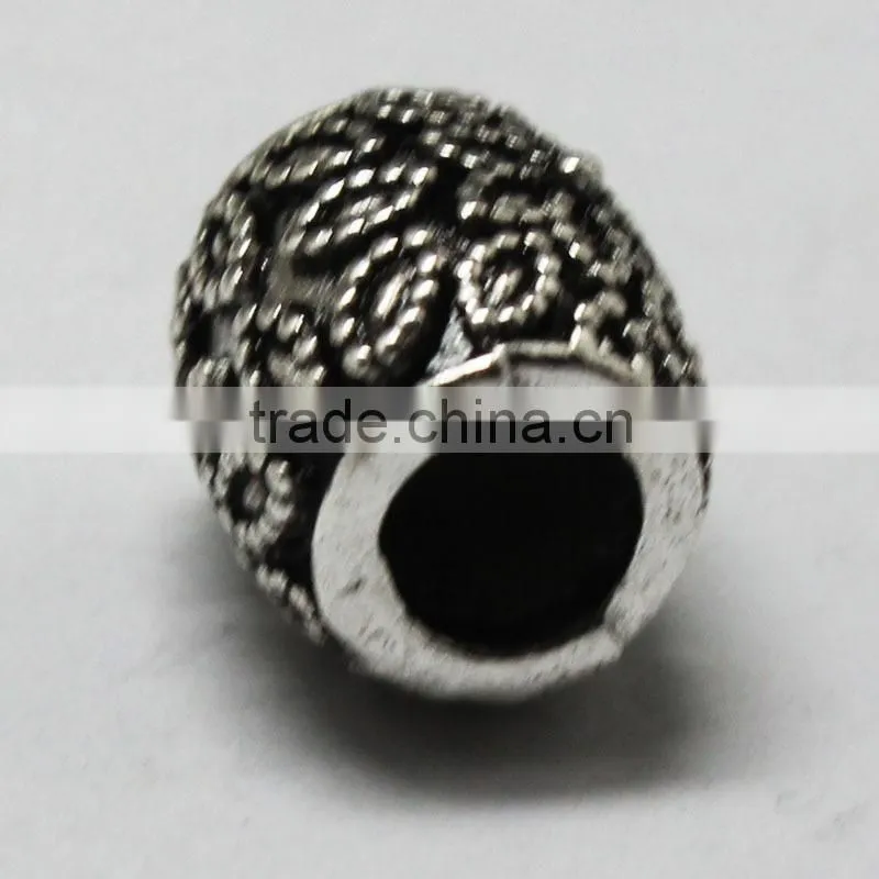 Pdora Jewelry Accessories Cylinder Carving Slider DIY Zinc Alloy Beads for Bracelets