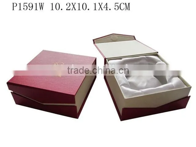 P1591E Classic Book Shape Cardboard Paper Jewelry Earring Box With Velvet Lined