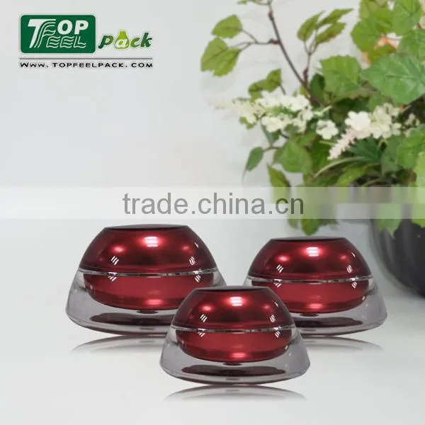red color classical cream jar for night and day cream , eye cream 30g