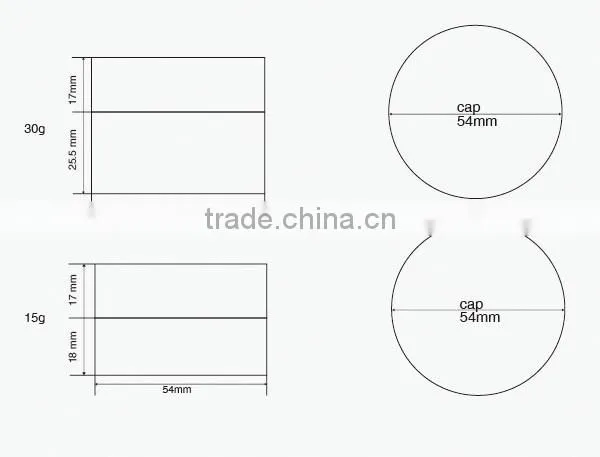 2015 hot selling Plastic Acrylic Jar for Cosmetic Cream