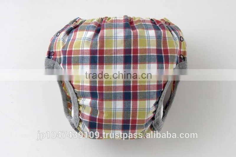 made in Japan products high quality cool check pattern cloth nappies baby diapers wholesale for hot selling item