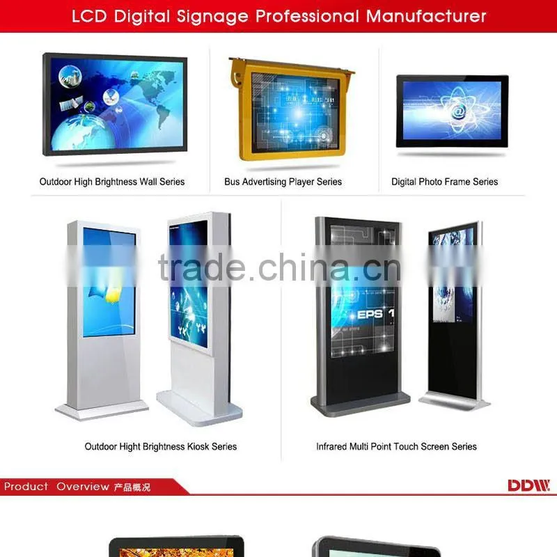 47" Floor Standing Touch Screen Display/Lcd Digital Signage Media Player/Indoor Led Video Display Screen