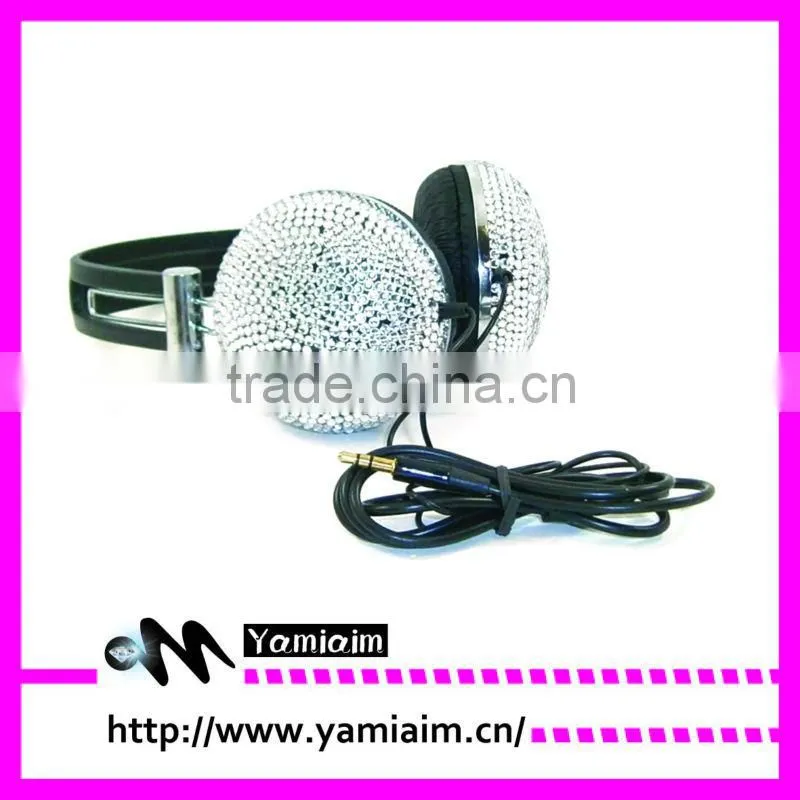 Crystal Rhinestone DJ Over-Ear Headphones