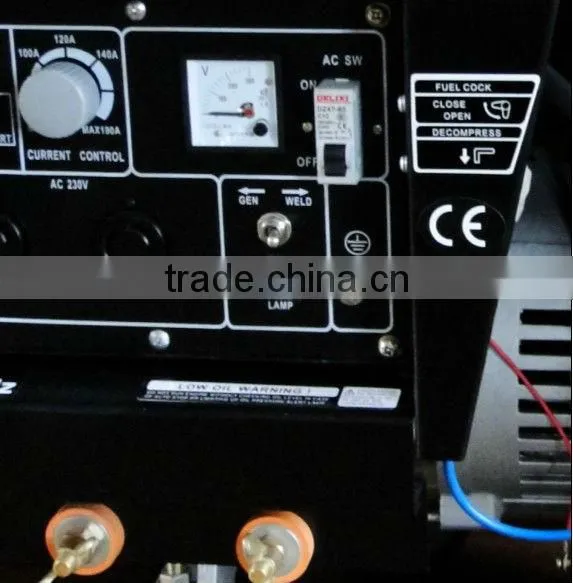 KDE6500EW double use 2kw welding generator 200A current 3kw welding generator 300a cureent