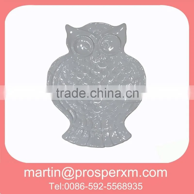 Owl of design ceramic fruit square plate