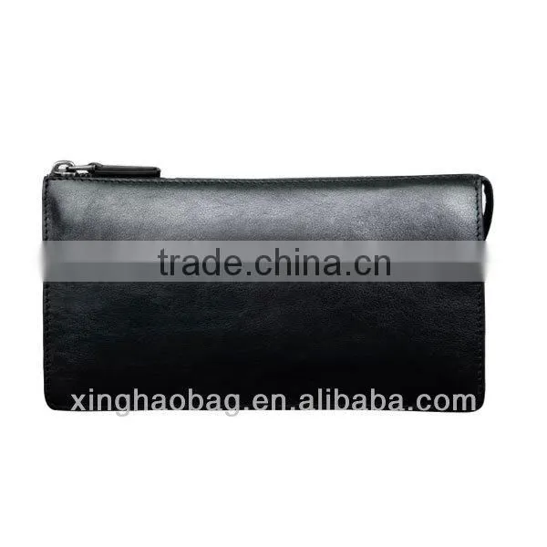 Full grain leather men handbags and purses with wrist