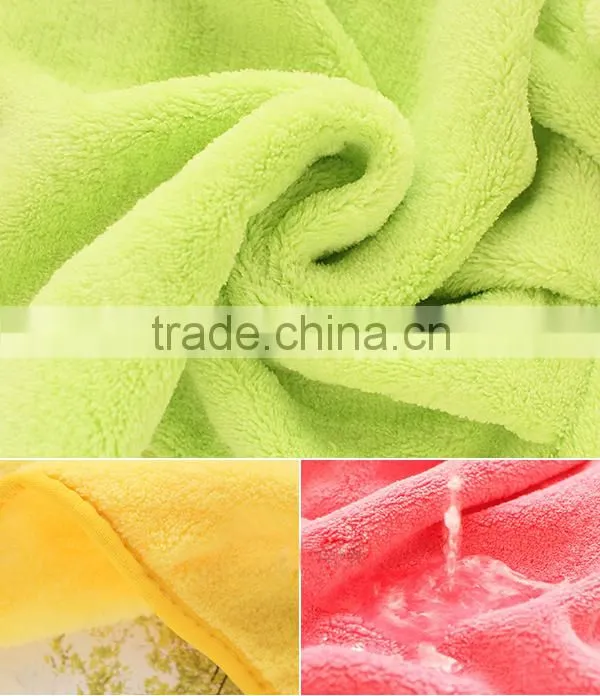 100% Microfiber Coral Cartoon Kitchen Clean Cloth