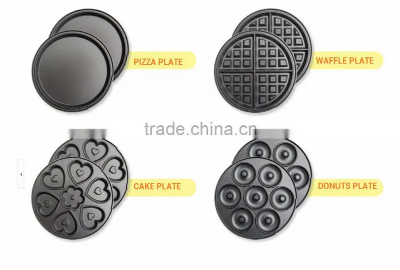CE GS ROHS LFGB AND UL APPROVED 4 IN 1 WAFFLE MAKER CAKE MAKER DOUNT MAKER