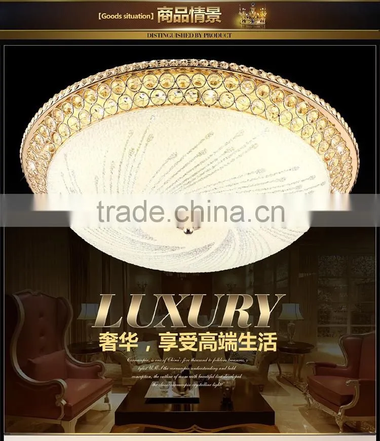 60W Modern Luxury LED Crystal Ceiling Light Living Room LED Absorb Dome Light SMD Double-Color