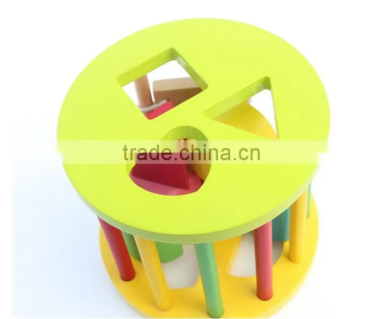 2015 New Product Colorful Educational Toy Wooden Baby Toy Car Wholesale