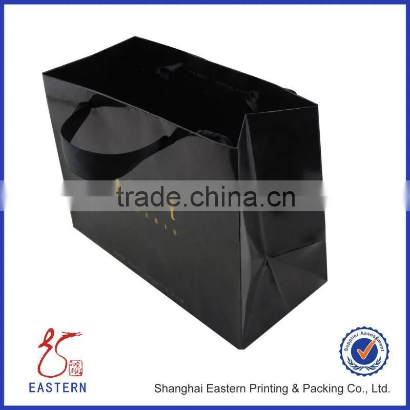 Customized black paper bag