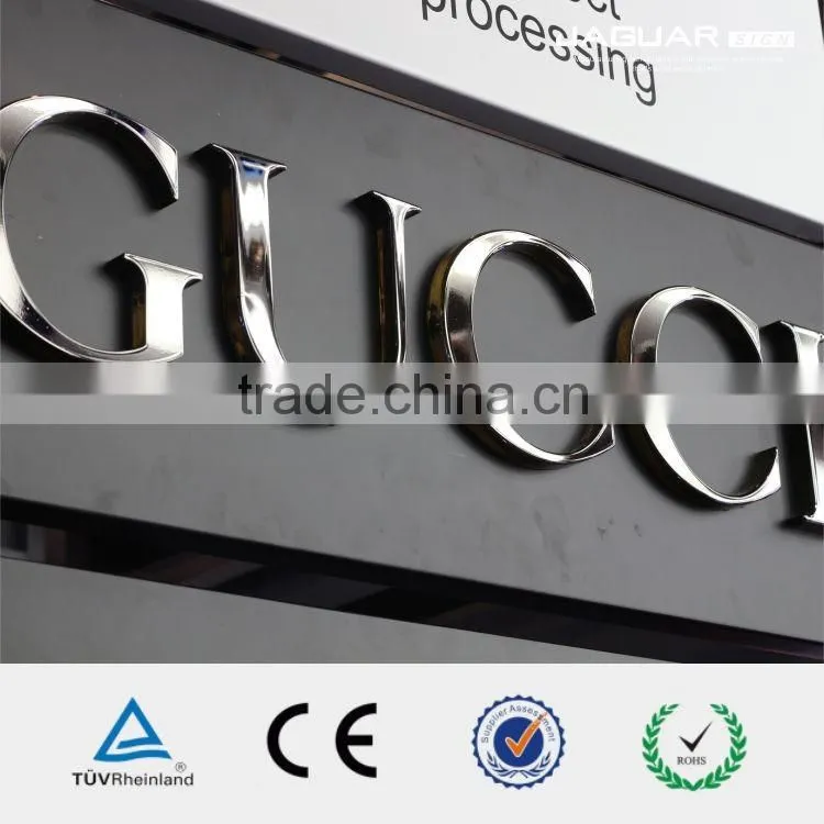 China manufacture supply custom design outdoor decor 3d small metal letters