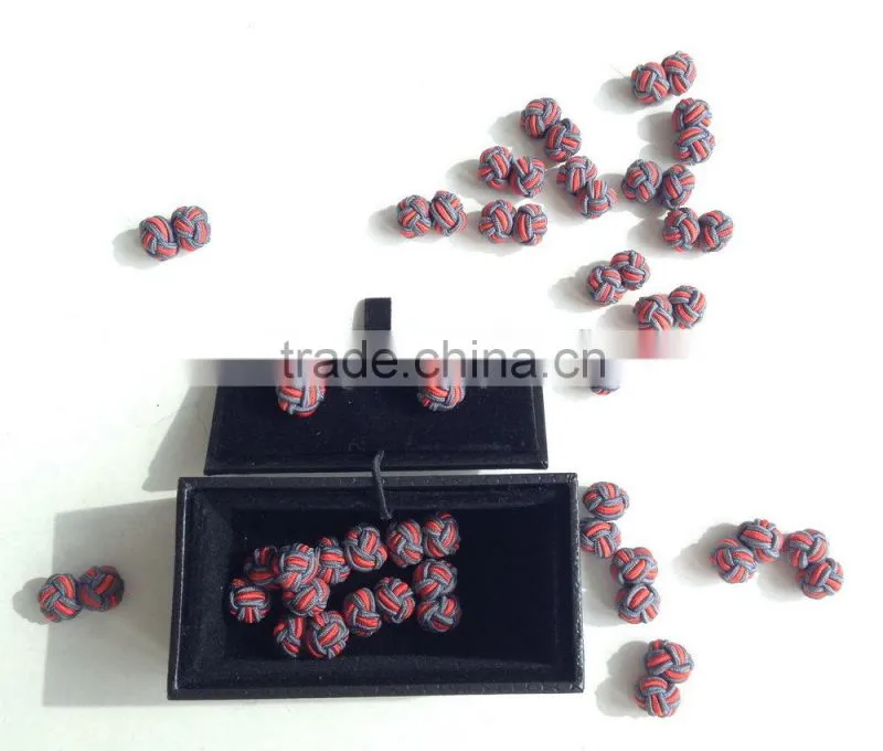 hand made cufflinks, double ball silk knot cufflink