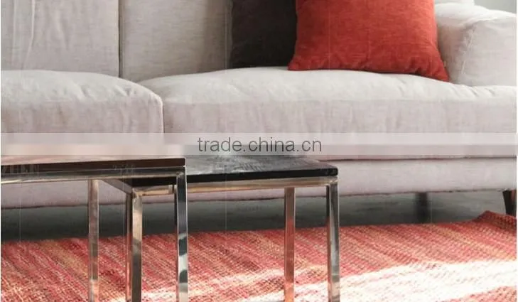 SK1301S -ABC metal base rustic wood nesting table