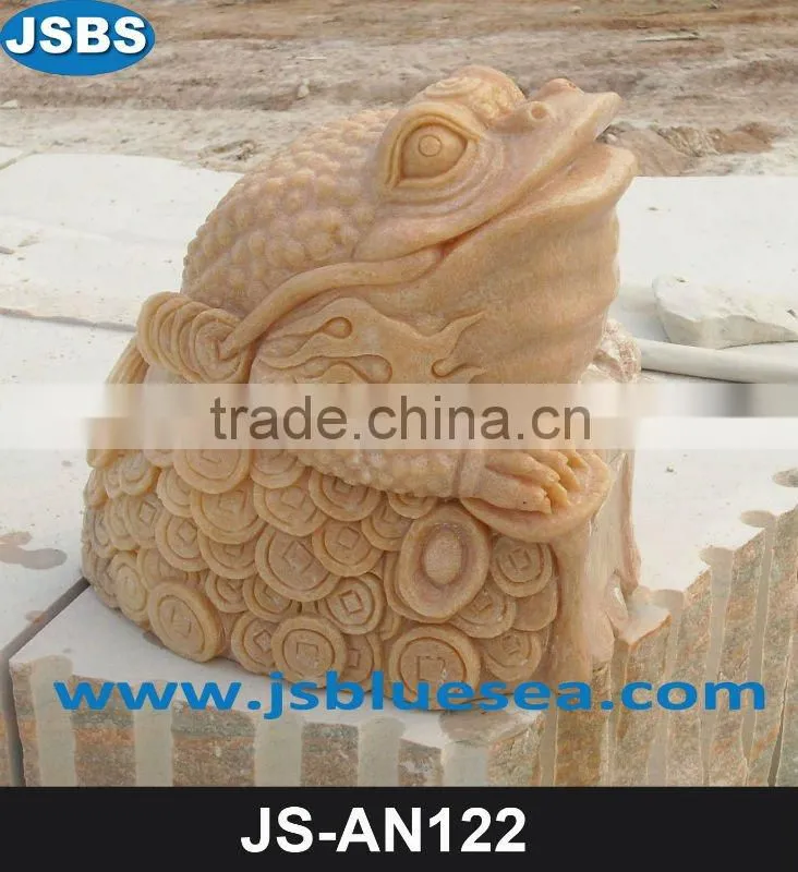 Marble crocodile carving