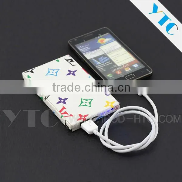 New product fashion PU material cover on power bank for Tablet PC and mobile phone