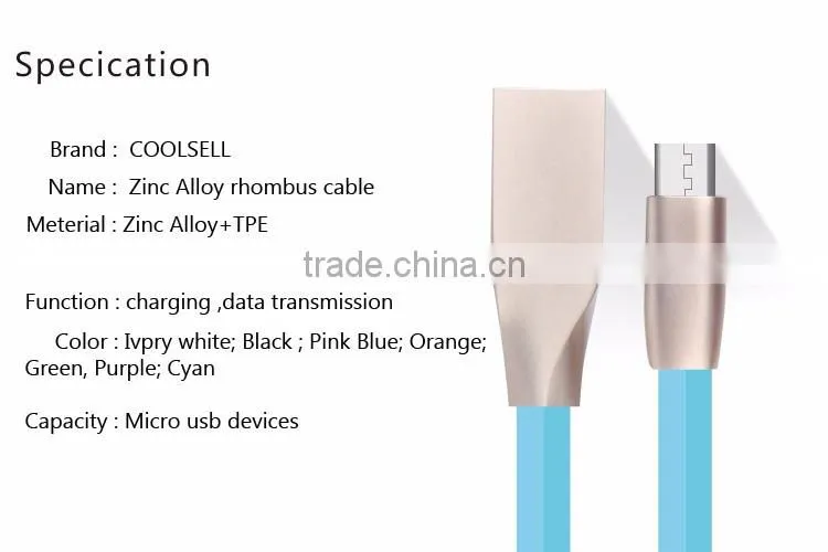 Wholesale Factory Price Charger Cable Ultra Slim Reversible 5pin micro USB cable types