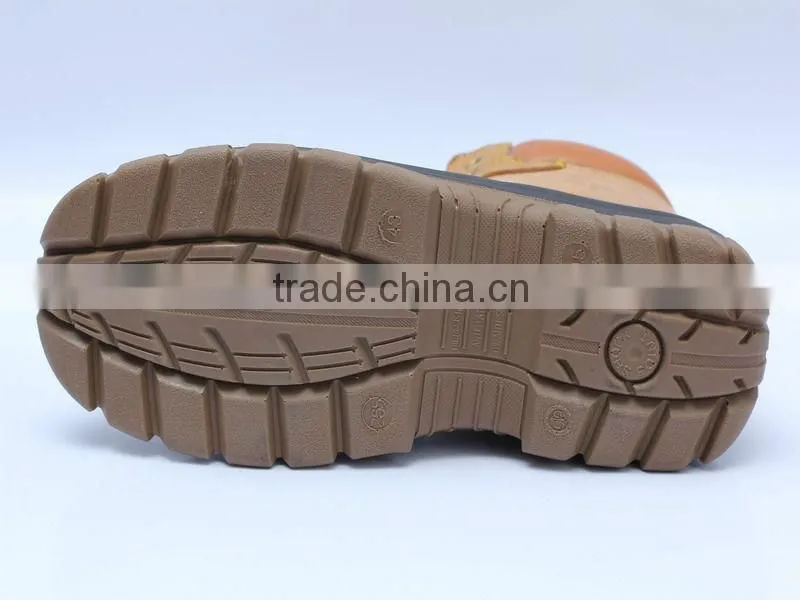 ankle height steel toe leather safety shoes