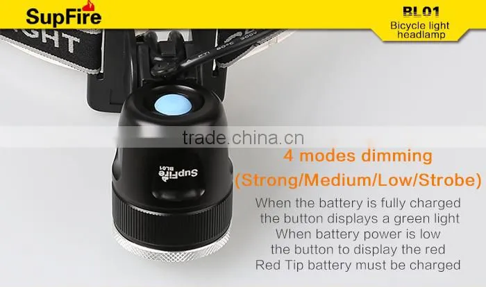 SupFire dual-use powerful led headlamp & bicycle light