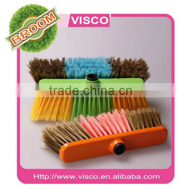 plastic broom with pvc coated wooden broom handle,VA114
