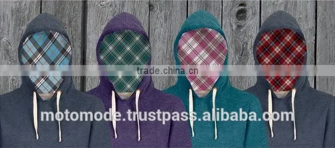 Zip and Tie Style Plain Custom Hoodies Men