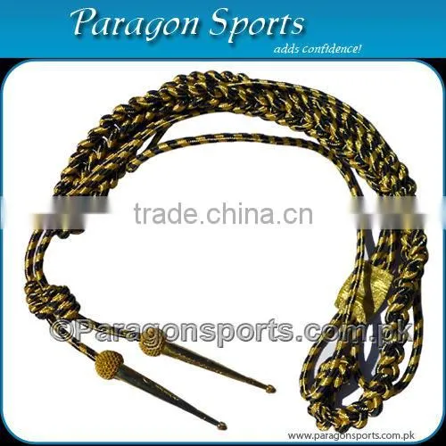 Military Uniform Aiguillette | Double Tip Gold Wire & Silk Uniform Aiguillette