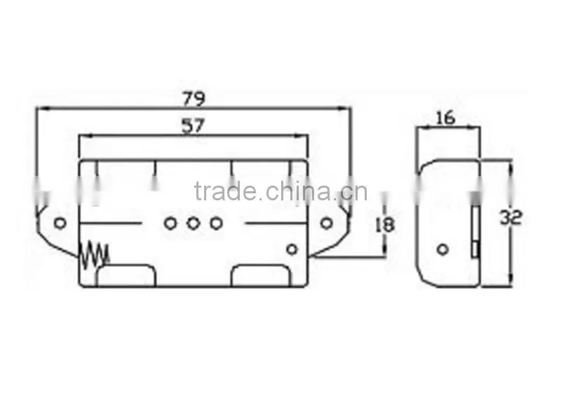 GT3-1940 2*AA cell(UM 3) battery holder without cover/switch