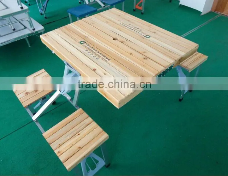 Wooden portable customized table logo printing for promotion
