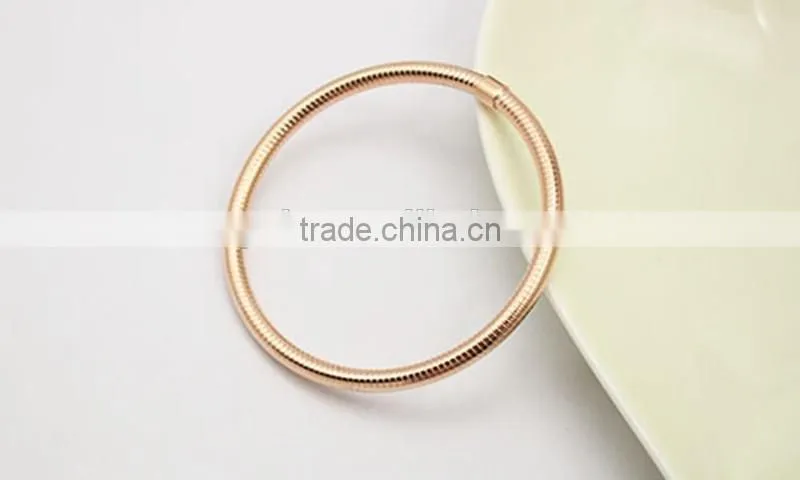 Rose Gold Snack Chain Thin Cuff Bangle Bracelet