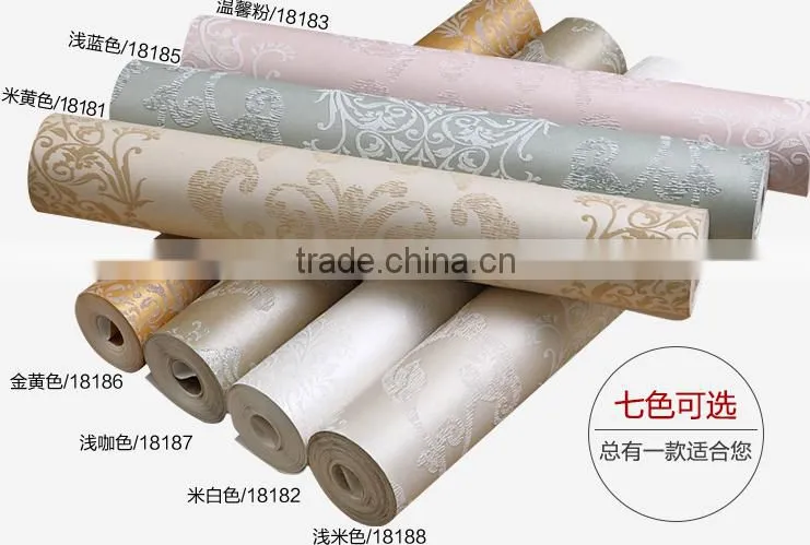 european home bedroom decorating 3d textured wallpaper